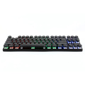 2021 hot sale new arrival high quality 87 keys led  Backlight Rainbow or green backlit gaming  portable bluetooth  wire keyboard